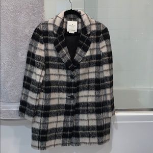 Kate Spade Woodland Plaid Coat w/ Bow